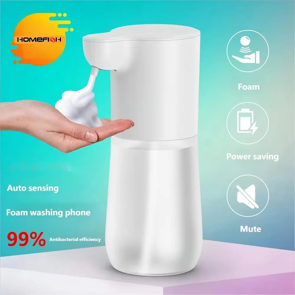 HOMEFISH Smart Sensor Automatic Soap Dispenser 350ml USB Charging Contactless Soap Foam Dispenser Hand Sanitizer Machine