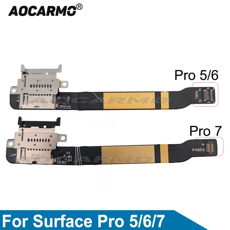 Aocarmo TF Card Memoria Lettore di slot per schede SD Cavo flessibile per Microsoft Surface Pro 5 6 7 7+ Pro4 Pro5 Pro6 1796 Parte di ricambio
