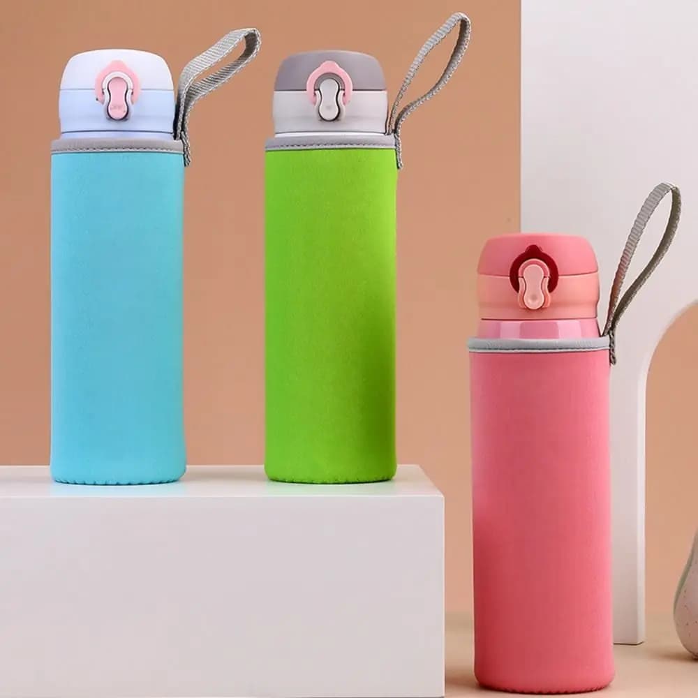 High Quality Portable Water Bottle Cover Anti-fall Elastic Water Bottle Case Neoprene Creative Vacuum Cup Sleeve Outdoor