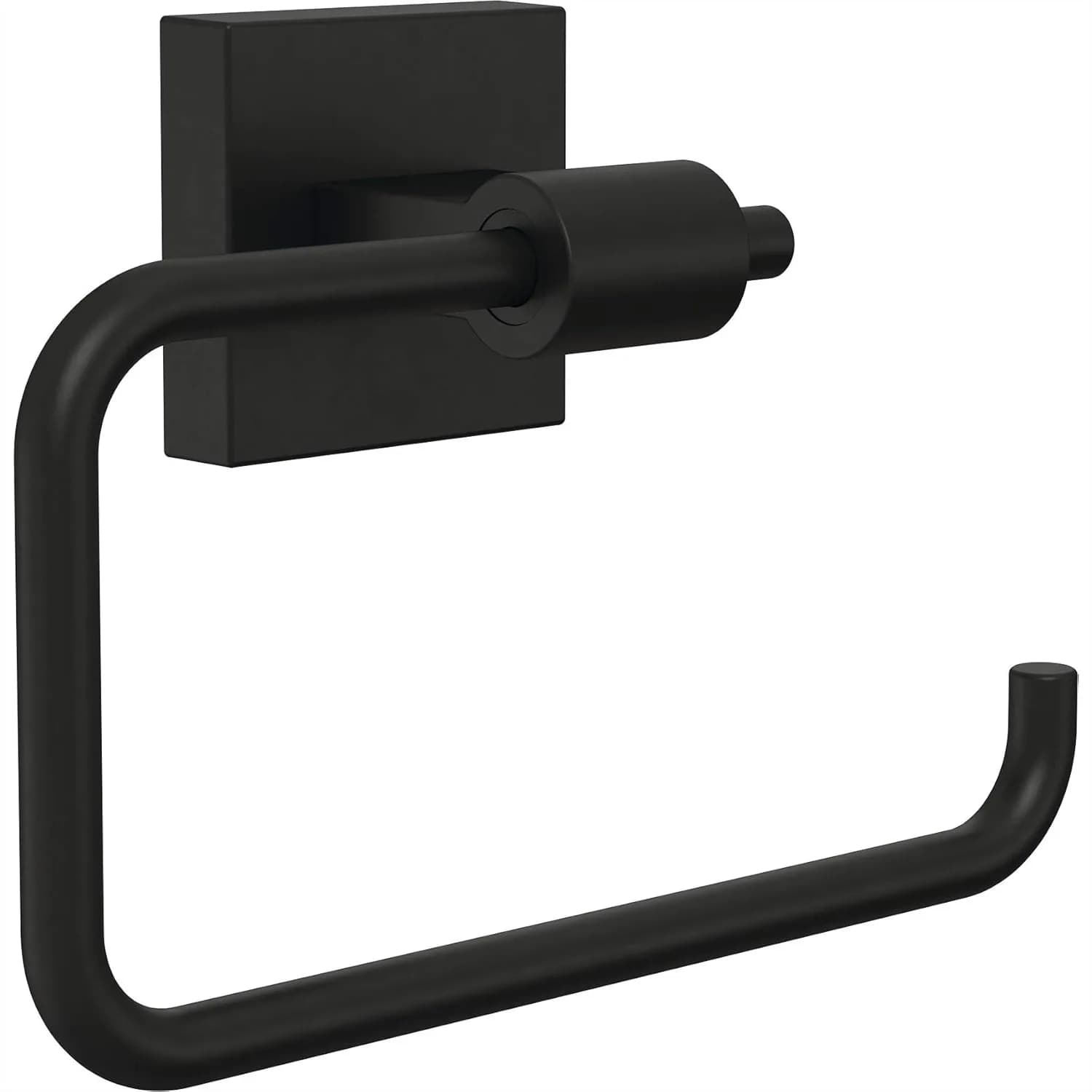 Portarotolo da parete a montaggio singolo, accessori da bagno in stile europeo nero opaco
