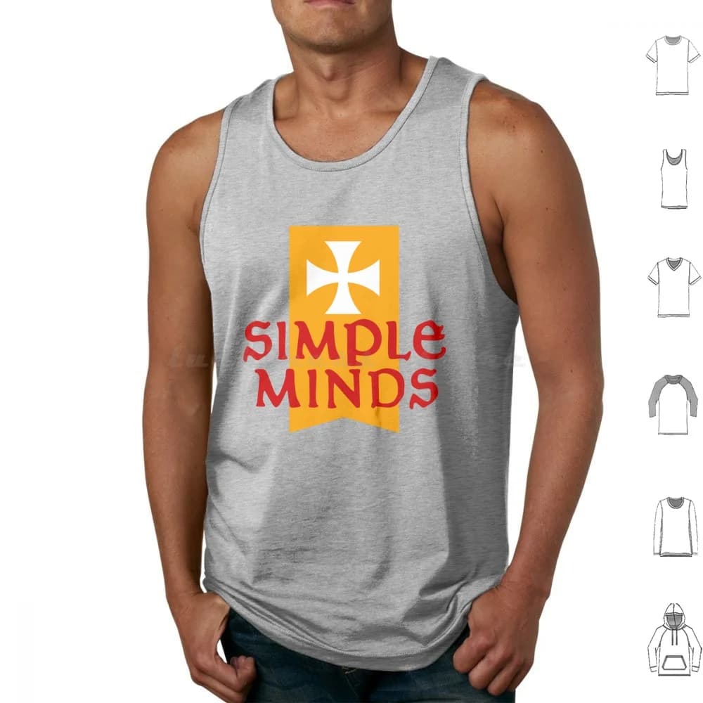 Canotte e gilet senza maniche di Simple Minds, Don't You Forget About Me, arte estetica, musica anni '80, ispirazione pop culture, Minds Jim