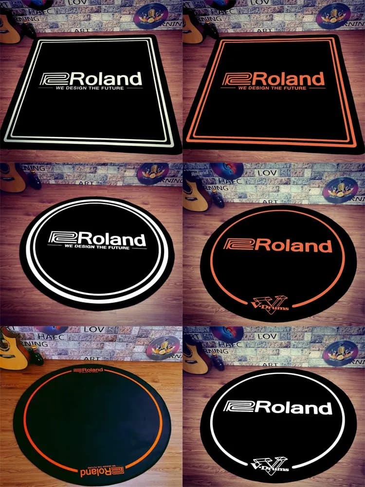 Tappetino per Batteria Roland, Pad Fonoassorbente Speciale, Tappetino Antiscivolo per Riduzione del Rumore, Design Moderno e Semplice
