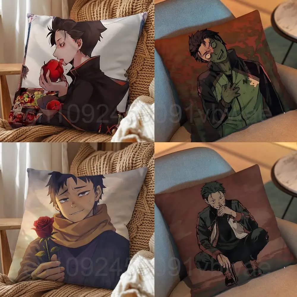 Stairs Meme N-Natsuki Subaru Federa per cuscino antipolvere con cerniera invisibile, in morbido peluche, copricuscino per divano