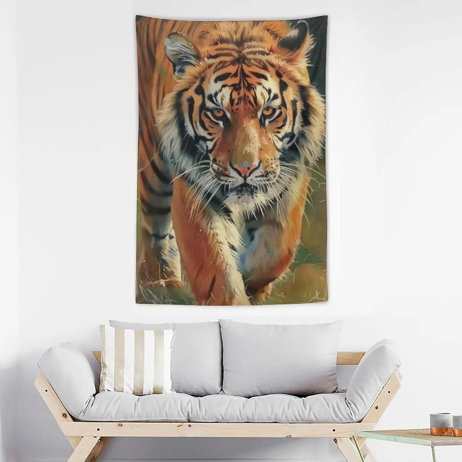 Tapestry Wall Art Cool Tiger Wildlife Retro Classic Style Animal Tapestry Wall Hanging Wall Decor for Bedroom Living Room Decor