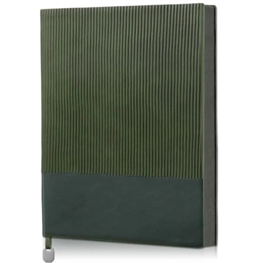 Lined Journal Notebook for Work College Ruled Note Book 5.8"x8.3"A5 PU Leather Daily Journaling 216 Pages for Women Men Writing