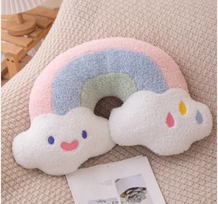 Cuscino a cuore ultra morbido per ragazze - Cuscino di supporto per il sonno, Cuscino lombare a forma di unicorno per divano, Cuscino per pisolino da ufficio, Bac a forma di zucca