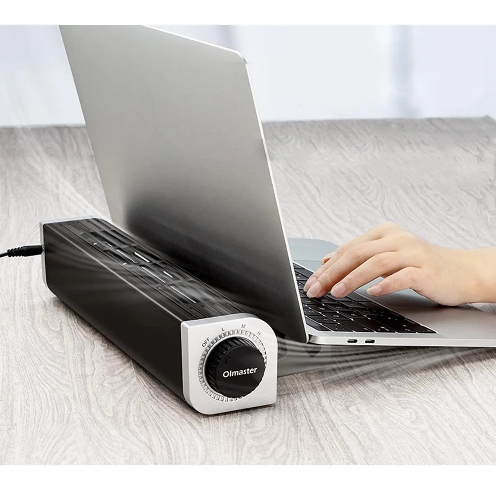 Base di Raffreddamento Portatile per Laptop con Ventola Turbo, Base in Lega di Alluminio, Supporto USB Silenzioso per Gaming e Ufficio