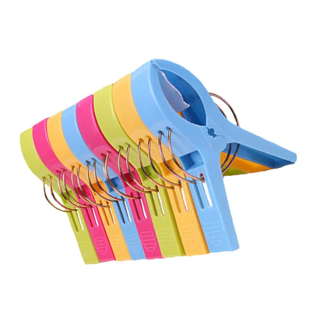 10 fermagli in plastica per vestiti, resistenti, antivento, di grandi dimensioni, antiscivolo, per asciugare asciugamani, trapunte, lenzuola, per uso esterno.