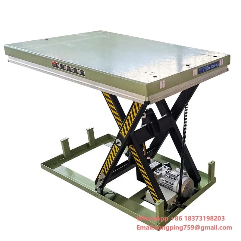 Tavolo Elevatore Elettrico 1T, Piattaforma di Sollevamento Idraulica a Forbice in Vendita