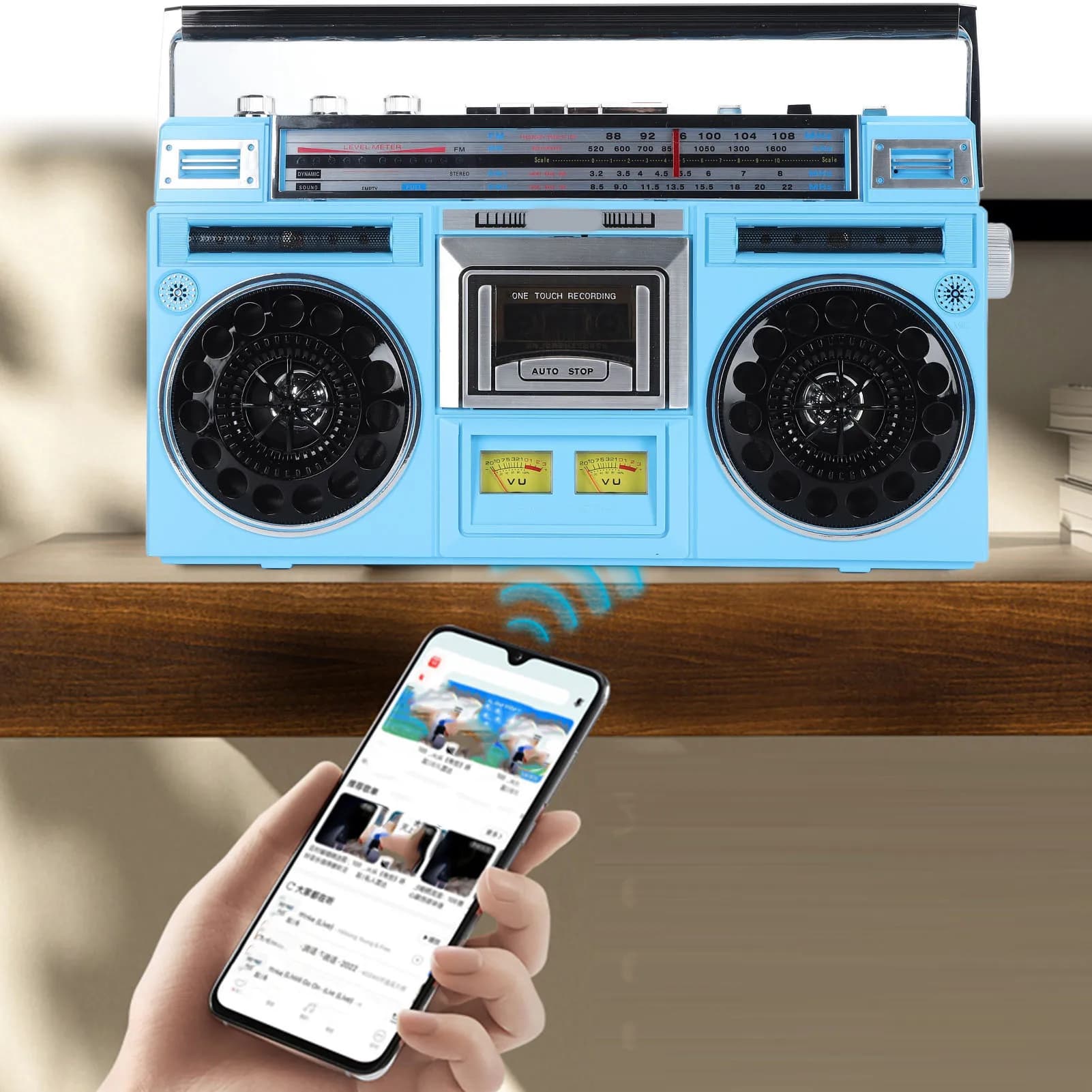 Lettore di cassette Lettore di cassette Lettore di cassette Lettore di cassette Registratore Bluetooth portatile Lettore FM MW SW1 SW2 Ricevitore audio a 4 bande