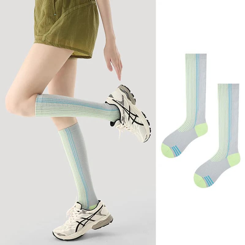 Women's Sock Sports Stress Leg Socks Versatile Socks Fitness Running Jump Rope Yoga Pilates Compression Badminton Fashion Simple