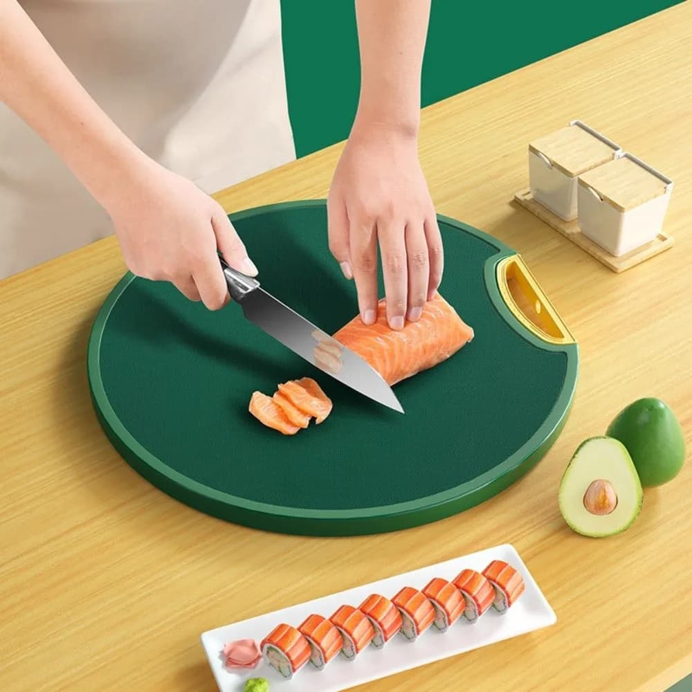 Double Side Durable Round Cutting Machine with Handle, Anti-slip and Thick, for Vegetables, Kitchen Accessories
