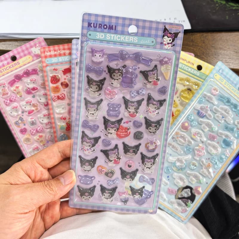 Disponibile in magazzino……Adesivi 3D Anime Hellokitty Kuromi Stitch Sanrio Cinnamoroll, adesivi decorativi trasparenti in gelatina, custodia per telefono, giocattolo fai da te per bambini!