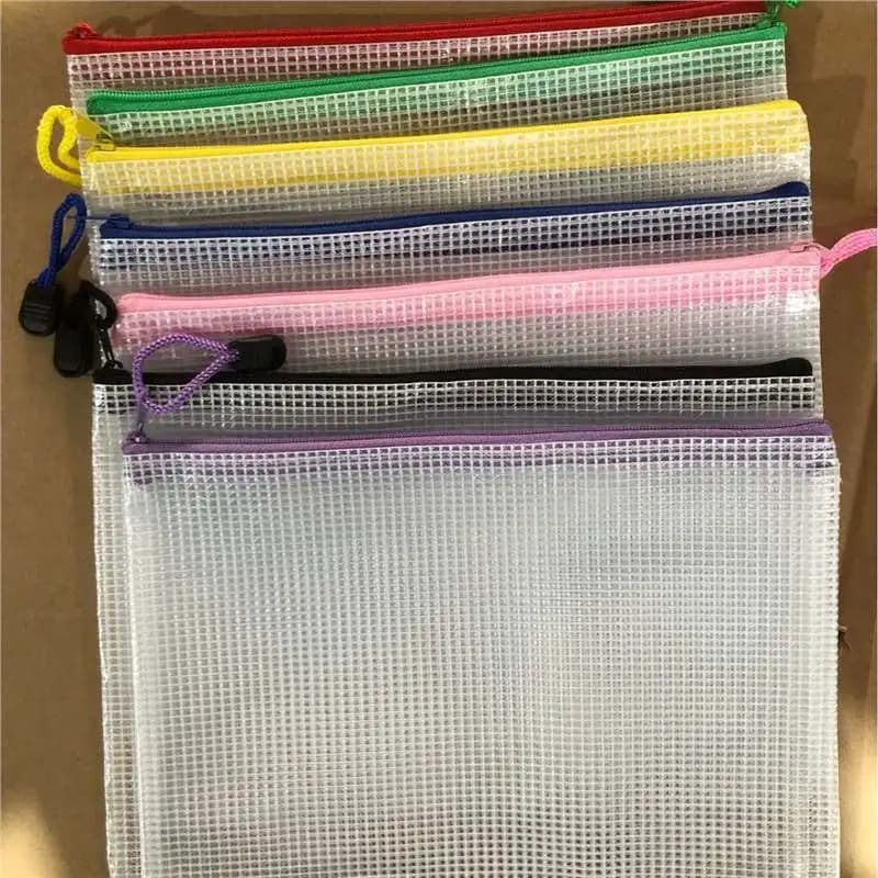 1pcs Waterproof Mesh Zipper Document Bag A3/A4/A5/A6 File Folder Storage Pouch for Office School Travel Makeup