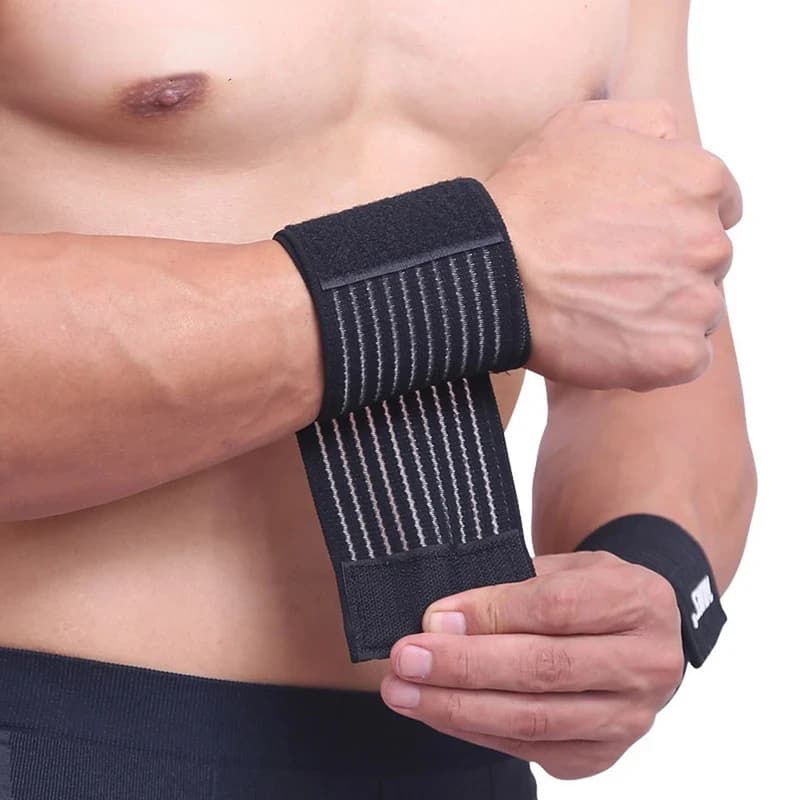 1-4 Pezzi Fasce da Polso Elastiche in Cotone per Supporto Palestra, Sindrome del Tunnel Carpale, Sport e Dispenser per Fasce da Polso