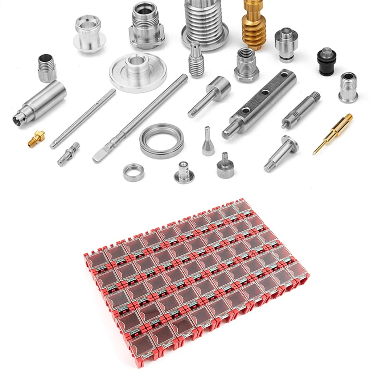 A002 Kit mini scatole di immagazzinaggio per contenitori di componenti elettronici SMD SMT Rosso