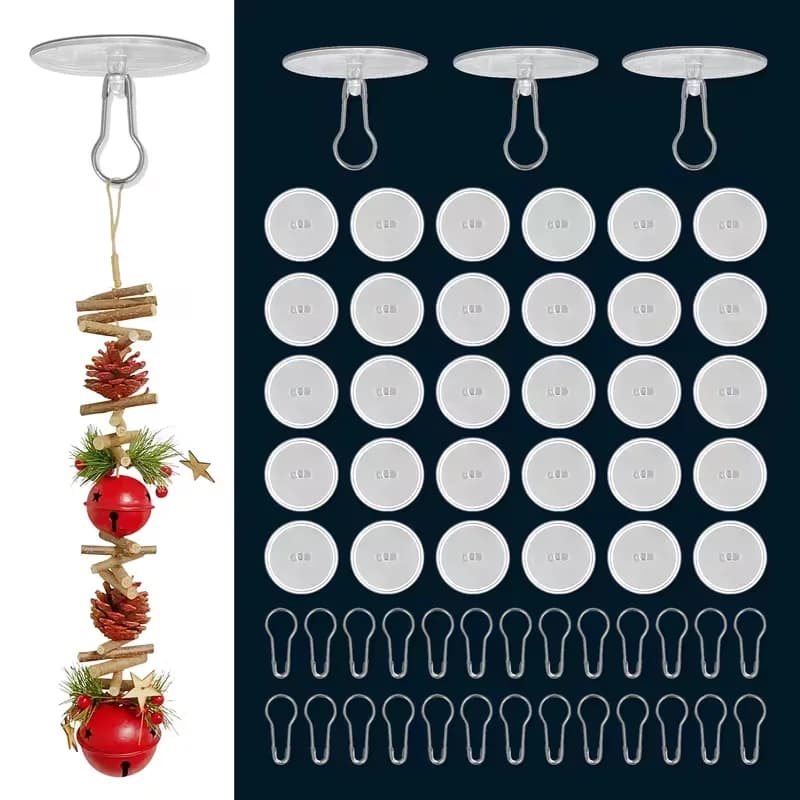 Easy-to-install self-adhesive ceiling hangers - stylish stainless steel suction cups, durable and fashionable wall hooks,