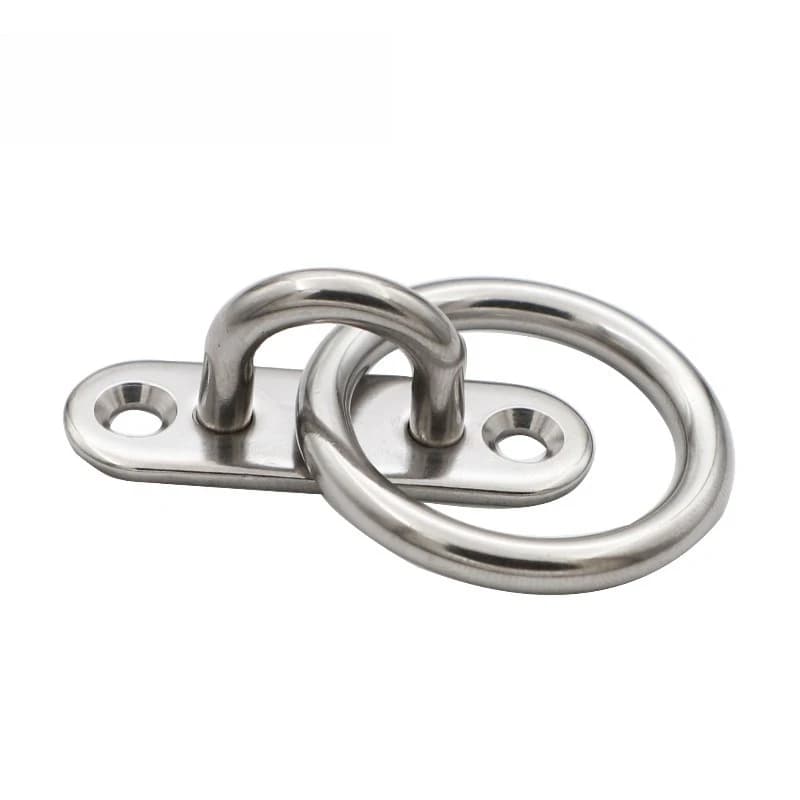 304 stainless steel 316 oval with ring/eye plate, square door buckle, rope pull ring, plate seat marine hardware accessories