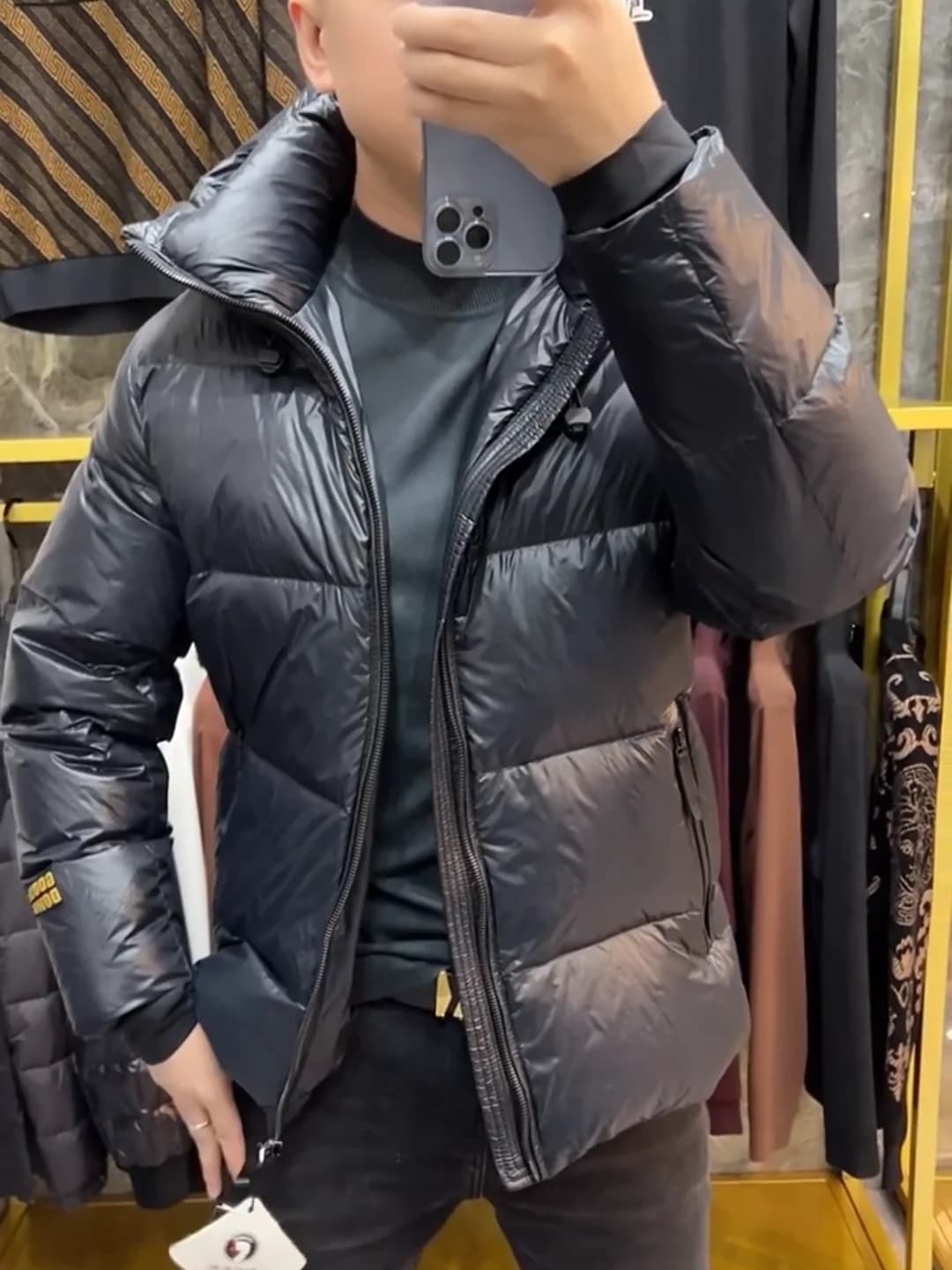 Giacca con Cappuccio da Uomo alla Moda, Nuovo Stile Autunno-Inverno, Casual Versatile, Stile Business di Alta Gamma, Antibatterica, Manica Lunga con Cerniera
