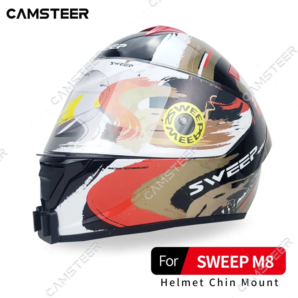 SWEEP M8 Helmet Custom Aluminium Chin Mount for GoPro Hero 12 11 10 9 Insta360 X4 X3 Ace pro DJI Action 3 4 camera accessories