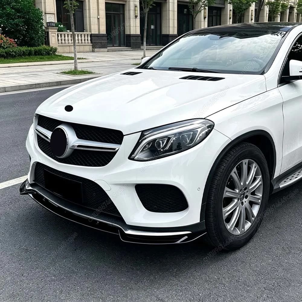 Front Bumper Lip Spoiler Splitter Diffuser Protector Gloss Black ABS For Mercedes GLE Class W166 GLE Coupe C292 AMG 2015 To 2018
