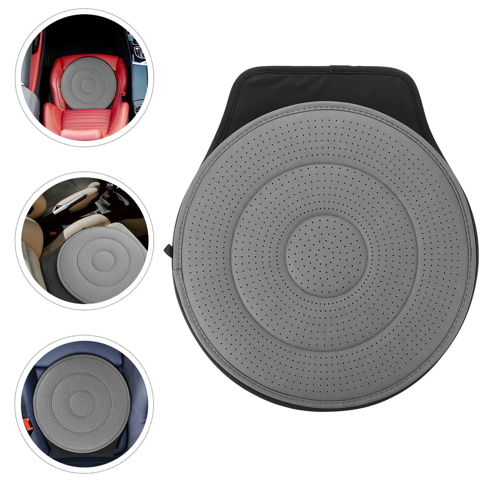 Cuscino Ergonomico per Sedile Auto con Rotazione a 360° - Tappetino Antiscivolo per Guida - Tappetino Portatile per Veicoli, Camion, Anziani