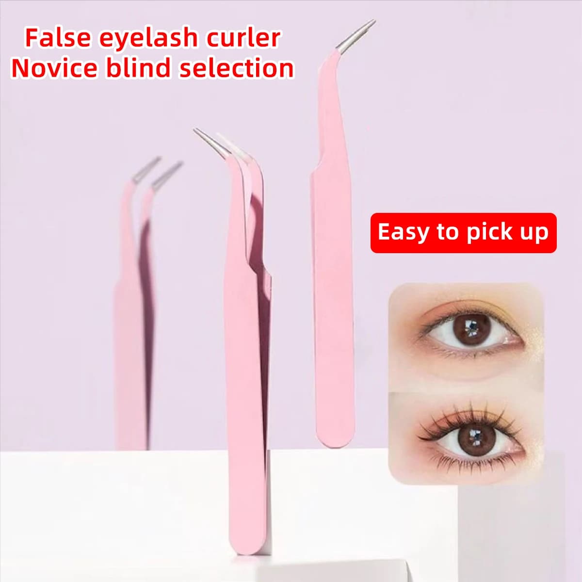 1/2 pcs Pink Folder Extensive Eyelash Extension Tool Mixer Accuracy Specification Eyelash Sticker Gift Pliers