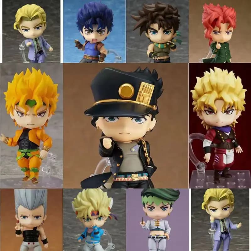 Q Version Anime Movable Figures Set Dio Brando Josuke Jotaro Kakyoin Collectible Model Doll Toy Gift For Anime Collection Fans