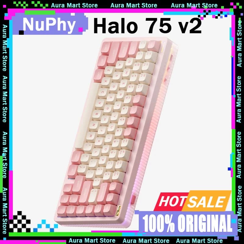 NuPhy Halo75 V2 Tastiera Meccanica Wireless Personalizzata con Struttura Gasket, 83 Tasti per E-sport, Regalo Perfetto