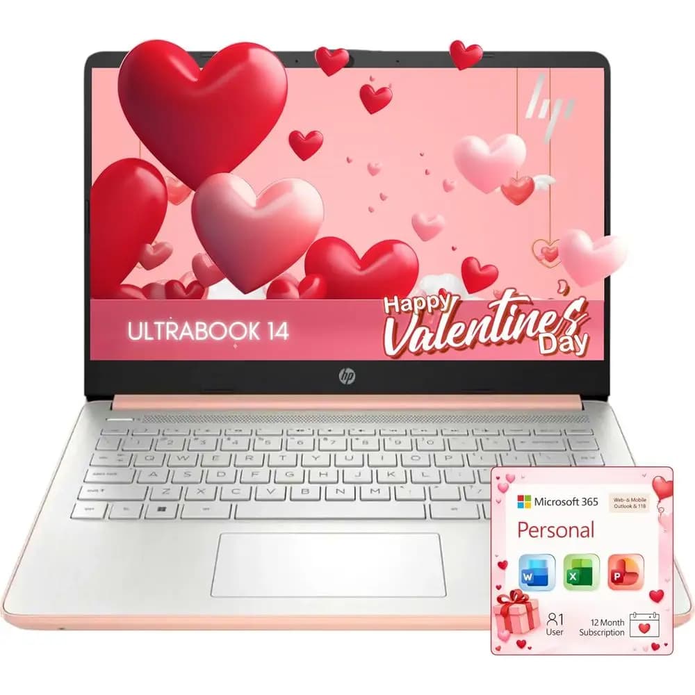 Ultrabook with Office 365, Intel 2 Core CPU, 1.1TB Memory (1TB Cloud + 64GB SSD), 8GB RAM, Windows 11