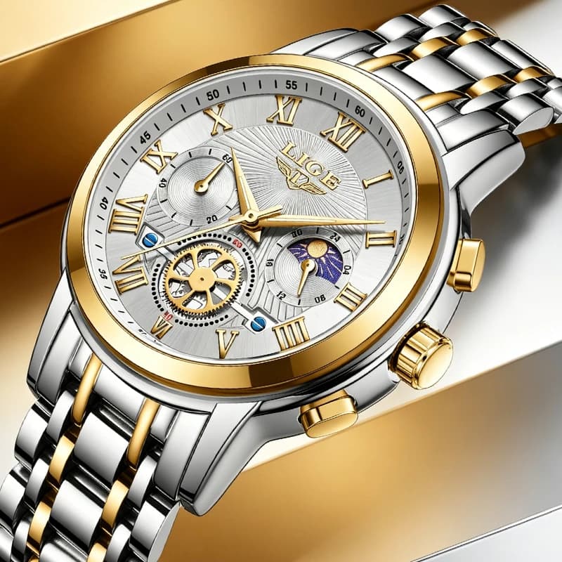 LIGE Ladies Watches Top Brand Luxury Creative Steel Bracelet Wristwatch Gift for Women Waterproof Quartz Chronograph Reloj Mujer