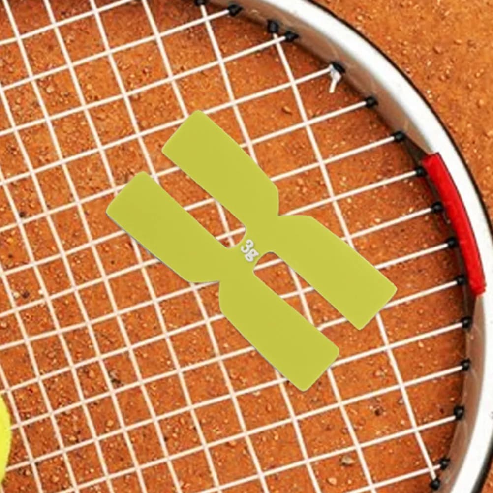 6 Pieces Strips Weighted for Tennis Rack, H Shaped Silicone Bearings to Improve Stability and Control of Power, for All Skills in Tennis