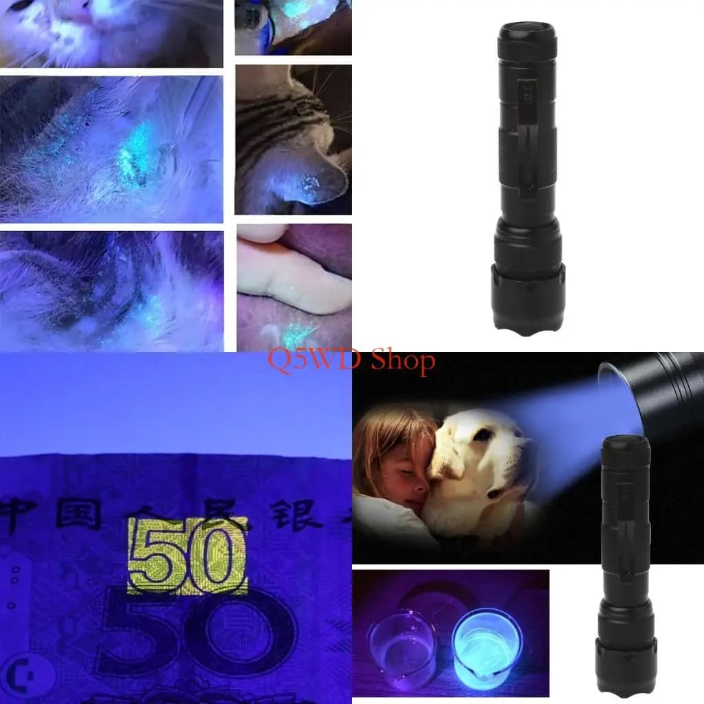 Q5WD UV WF-502B LED 395NM Blacklight Torch Torcia Light Light Lample