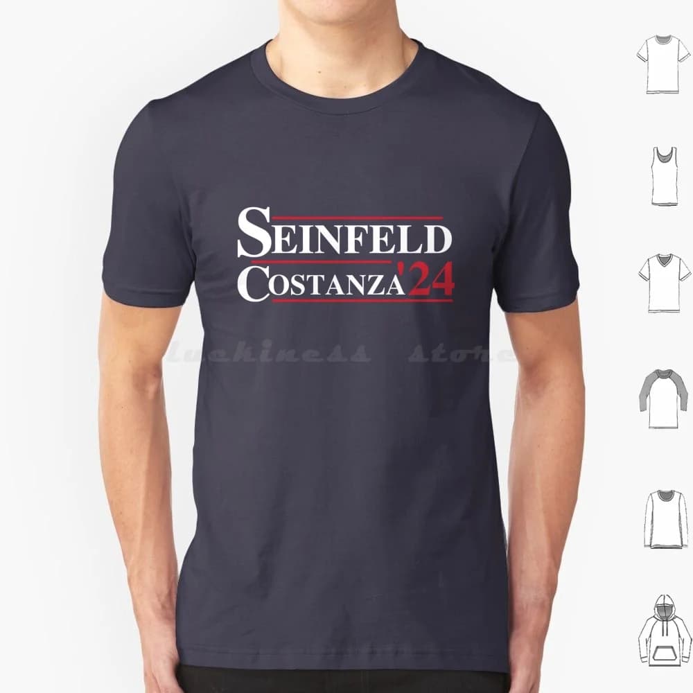 Seinfeld Election 2024 T Shirt Big Size 100% cotone anni '90 Cultura pop Top Of The Muffin To You Muffin Tops Elaine George Jerry