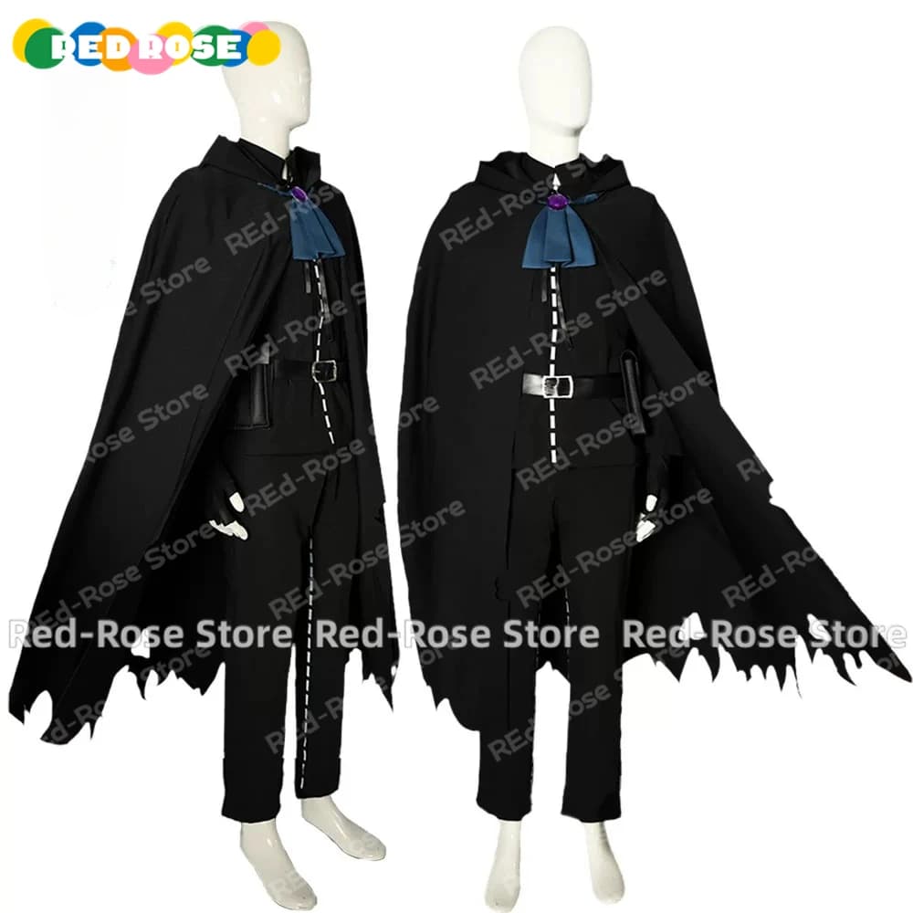 Costume Cosplay Anime Limbus Company Sinclair Rocking Singing Machine EGO, Cappotto Lungo Nero