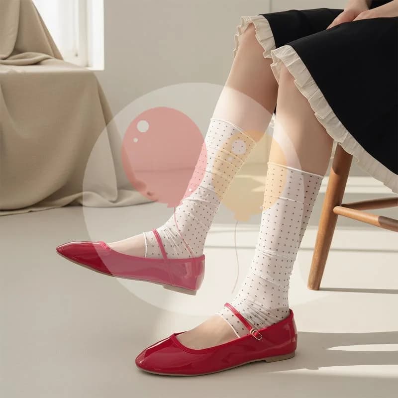 Scaldacollo a pois in seta ghiaccio estiva, coprigambe in Lyocell, calze a polpaccio da donna, dolci coprigambe protettivi dal sole, scaldacollo JK