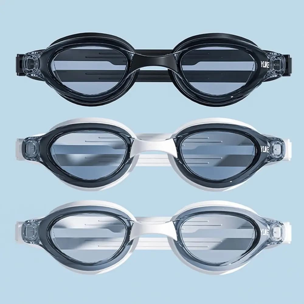Silicone swimming glasses Adjustable anti-fog swim glasses High definition flats