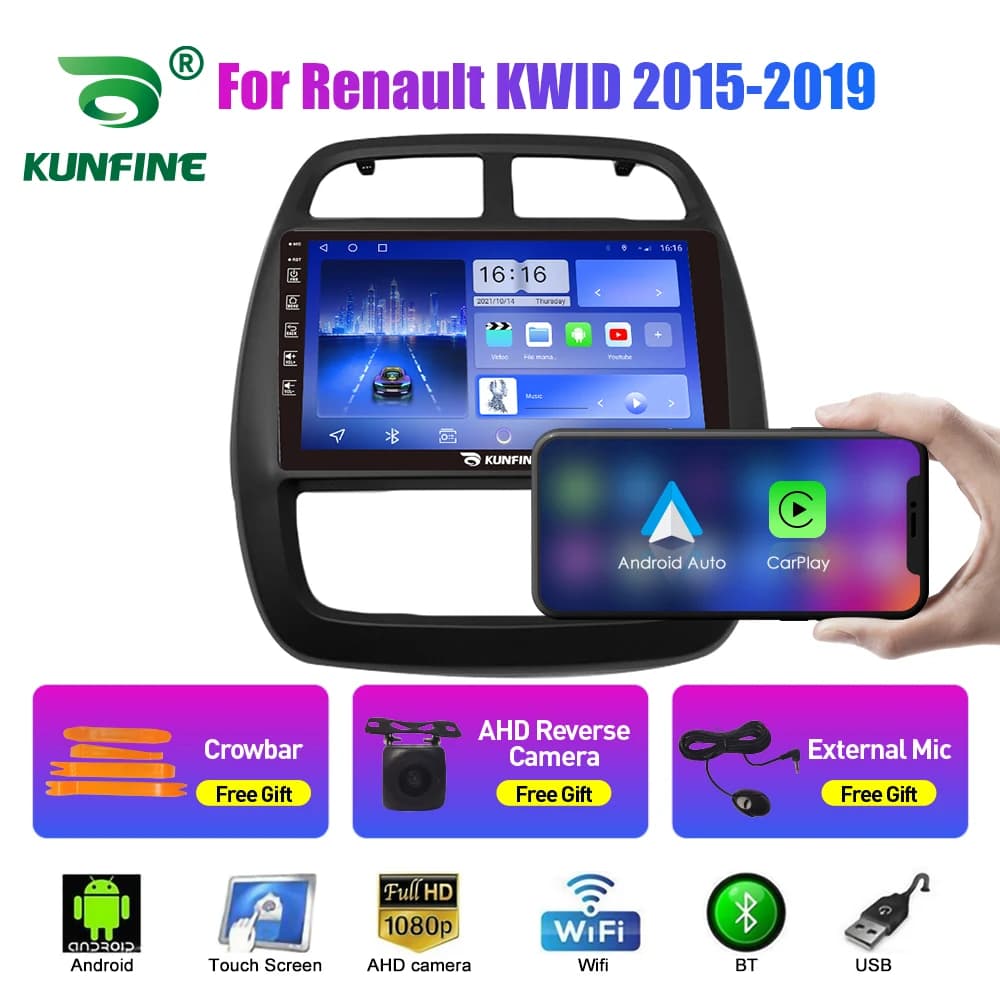2Din Android Autoradio Per Renault KWID 2015-2019 2Din Auto Stereo GPS Lettore Video di Navigazione Carplay Android Auto BT WIFI 4G Lui