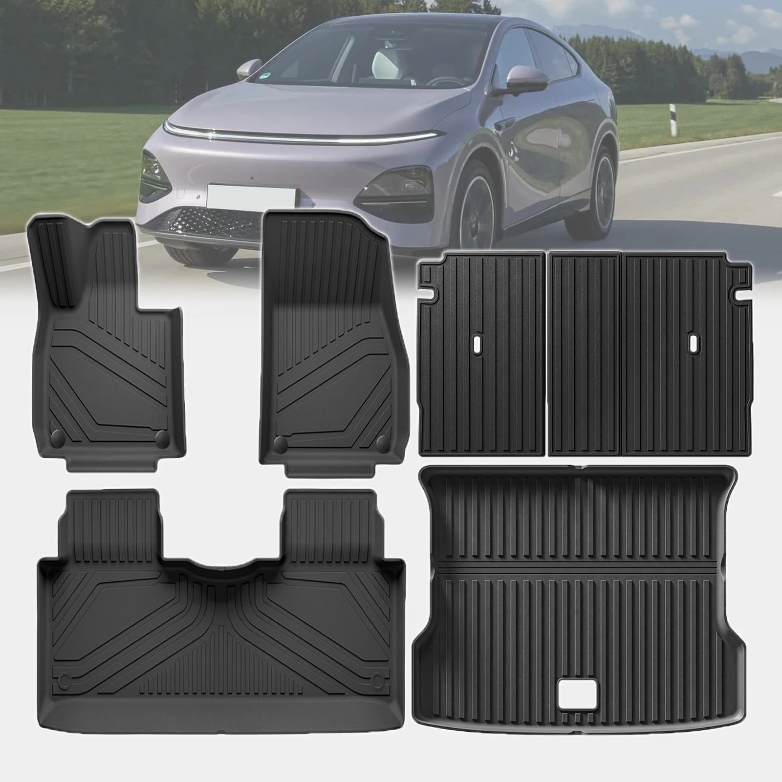 for Xpeng G6 2023 2024 2025 2026 Dustproof Easy Clean Car floor Mats TPE Material Non-Slip Interior Parts Accessories