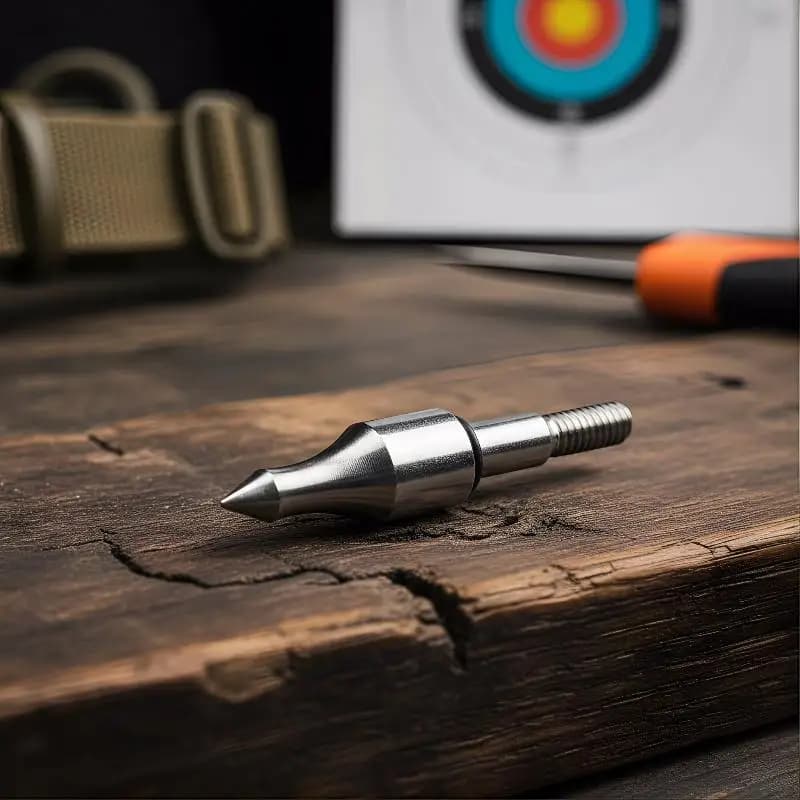 Punte per frecce da tiro con l'arco in metallo, a vite, con anello in gomma per aste da 8,8 mm, accessori per la caccia e il tiro al bersaglio