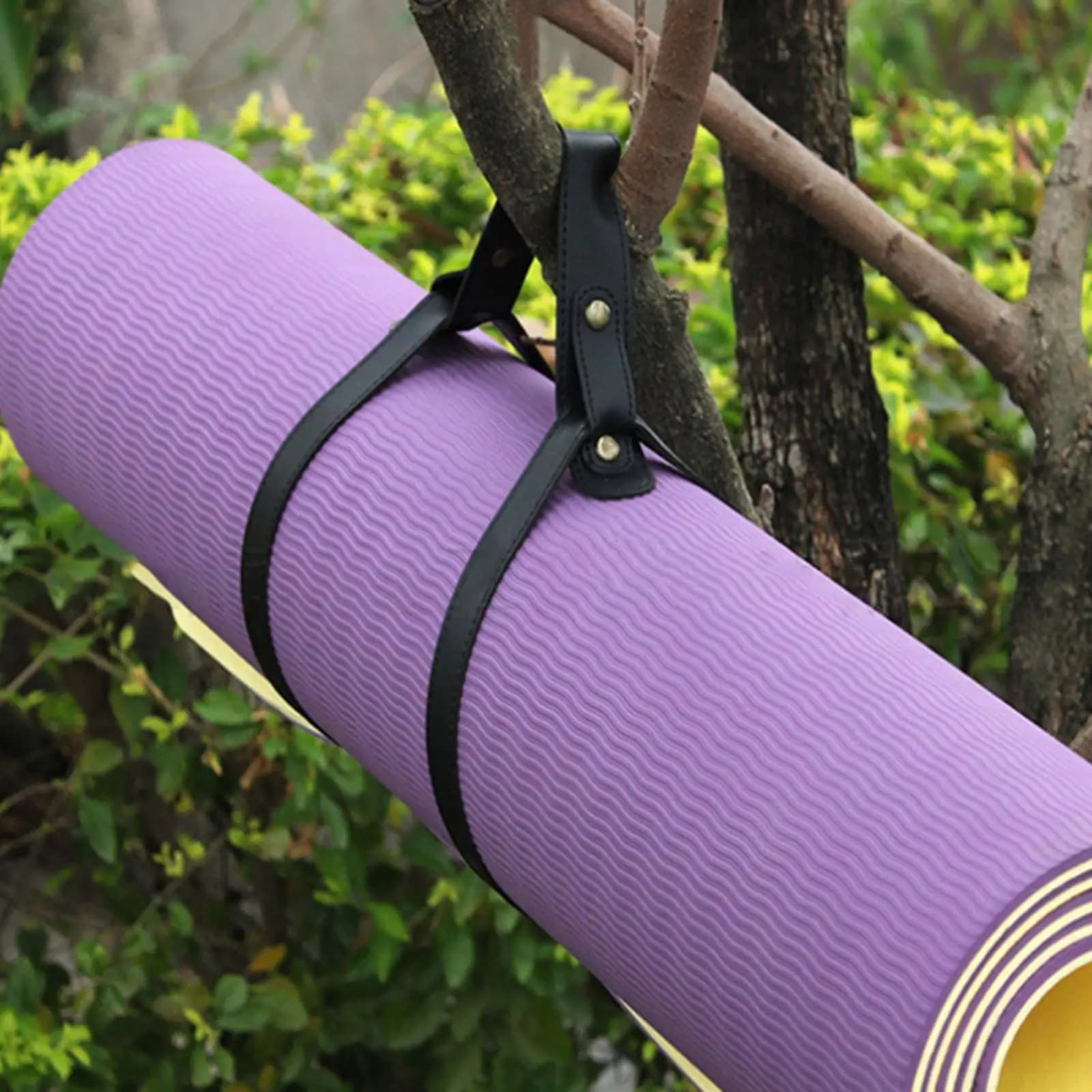 Multipurpose Yoga Mat Strap Adjustable PU Shoulder Belt Yoga Accessories for Home Gym Travel