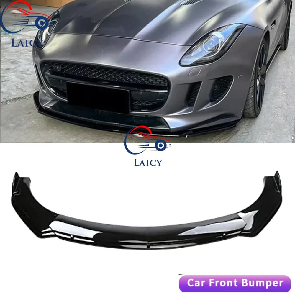 LAICY Per Jaguar F-TYPE Auto Anteriore Corpo Paraurti Inferiore Spolier Labbro Mento Diffusore Splitter Air Dam Kit Protezione Guard Coperture Nero
