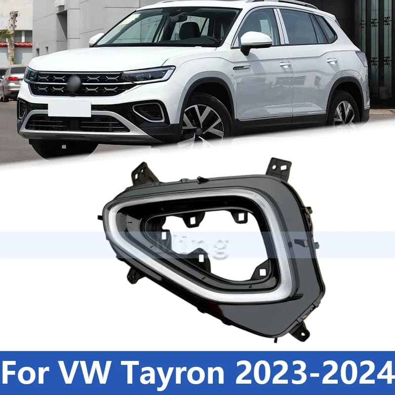Front Foglight Foglamp Head Light For VW Tayron 2023-2024 LED Daytime Running Light Front Bumper Lamp Fog Light Auto Parts