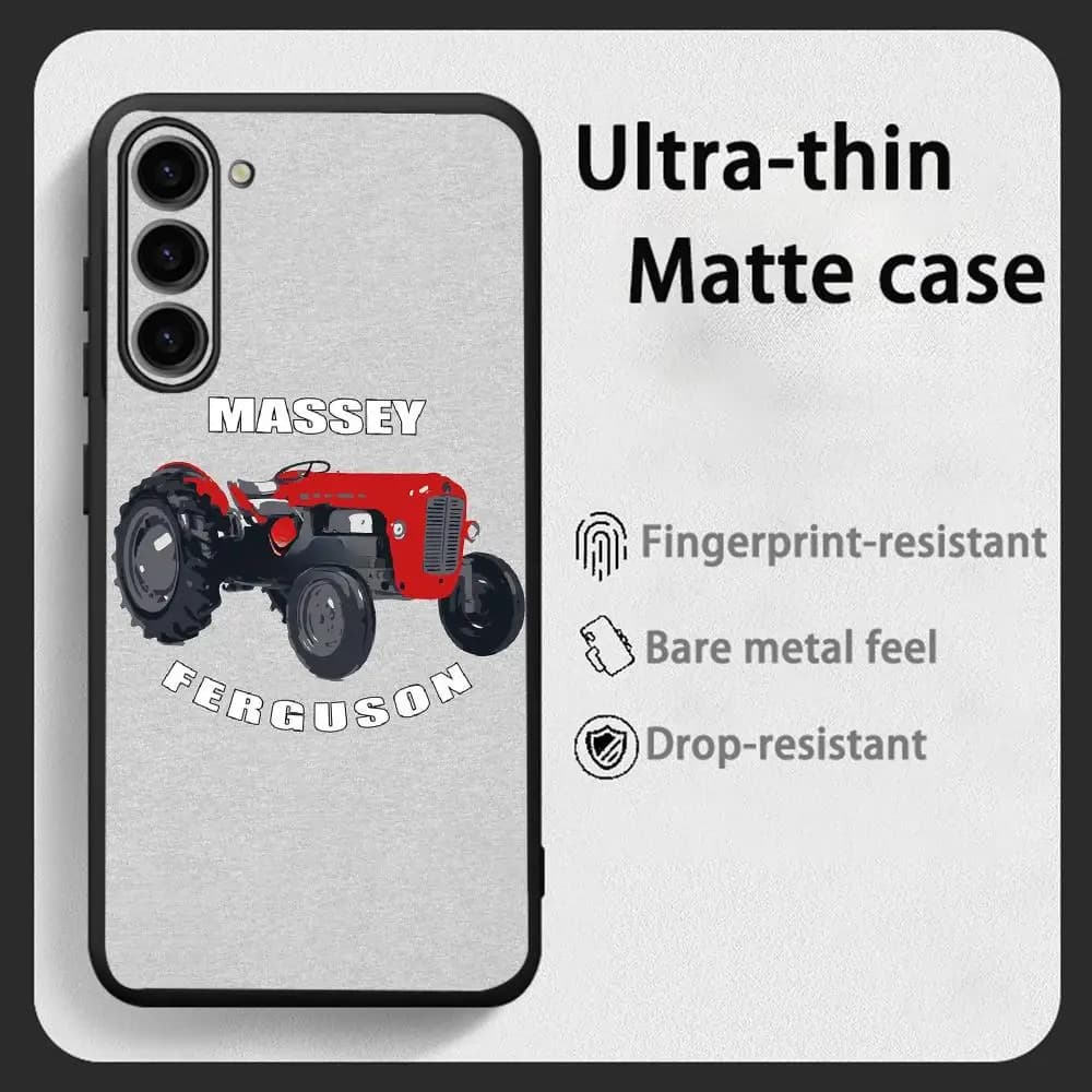 Massey Ferguson tractor fashion cool Phone Case For Samsung Galaxy S26 S25 S24 S23 S22 S21 Plus Ultra Fold A Soft Black