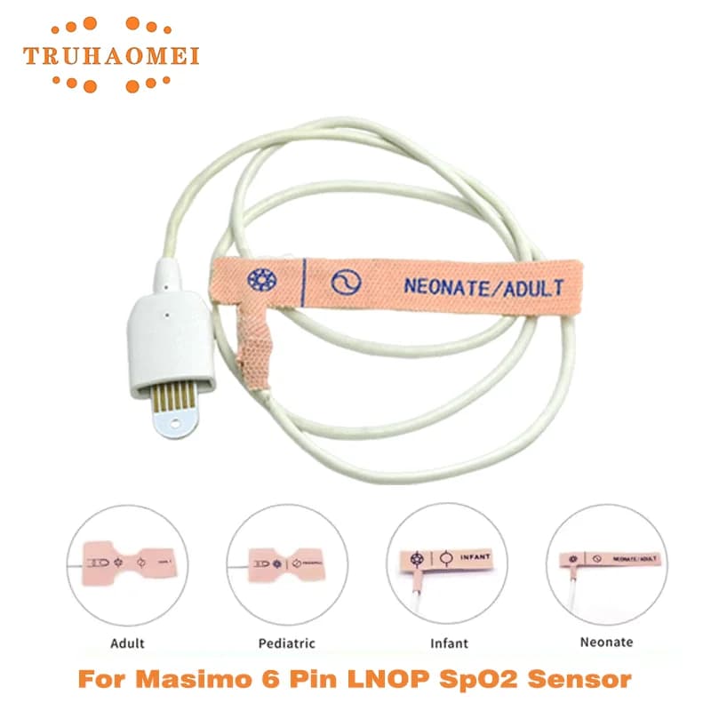 6 Pin For Masimo Redical LNOP DCI Monitor Disposable SpO2 Sensor Adult Pediatric Neonatal Pulse Oximeter SAO2 Oxygen Probe