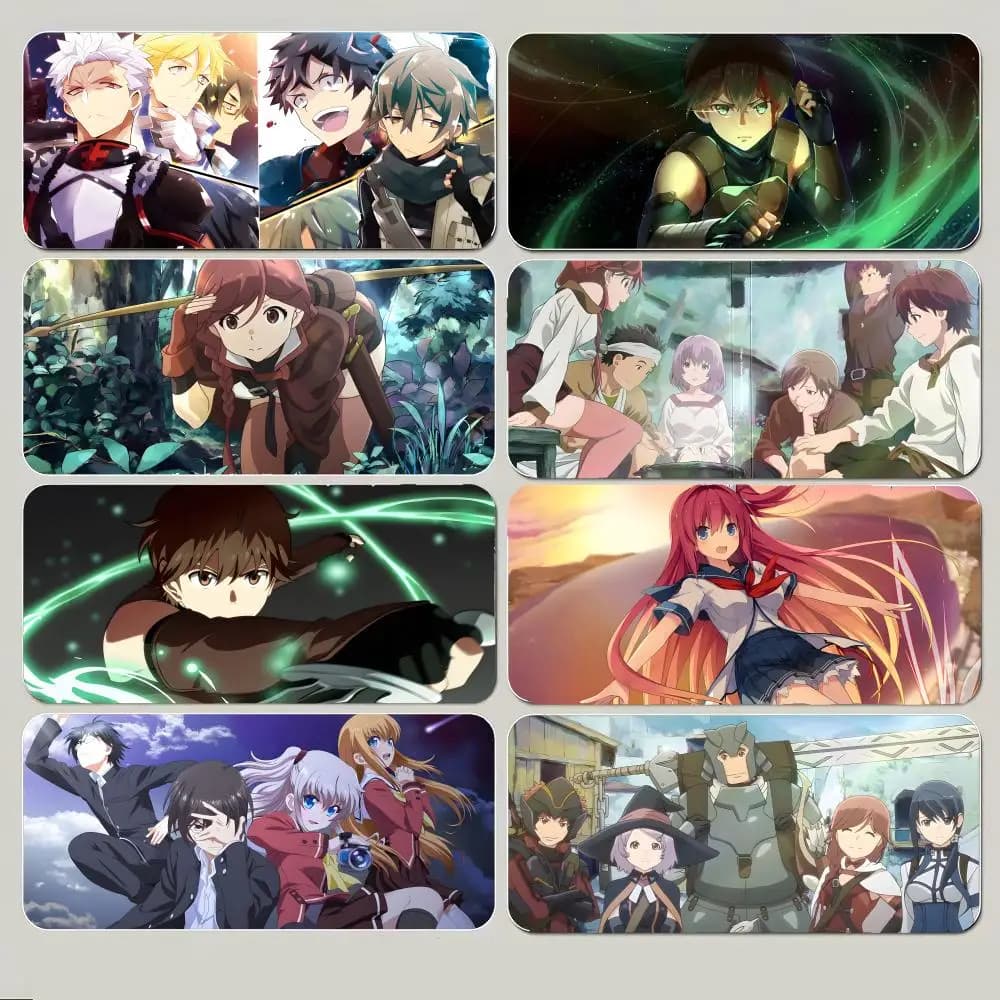 Tappetino per mouse Dark Calm Anime G-Grimgar, grande tappetino per mouse da gioco con bordo cucito spesso, tappetino da scrivania antiscivolo