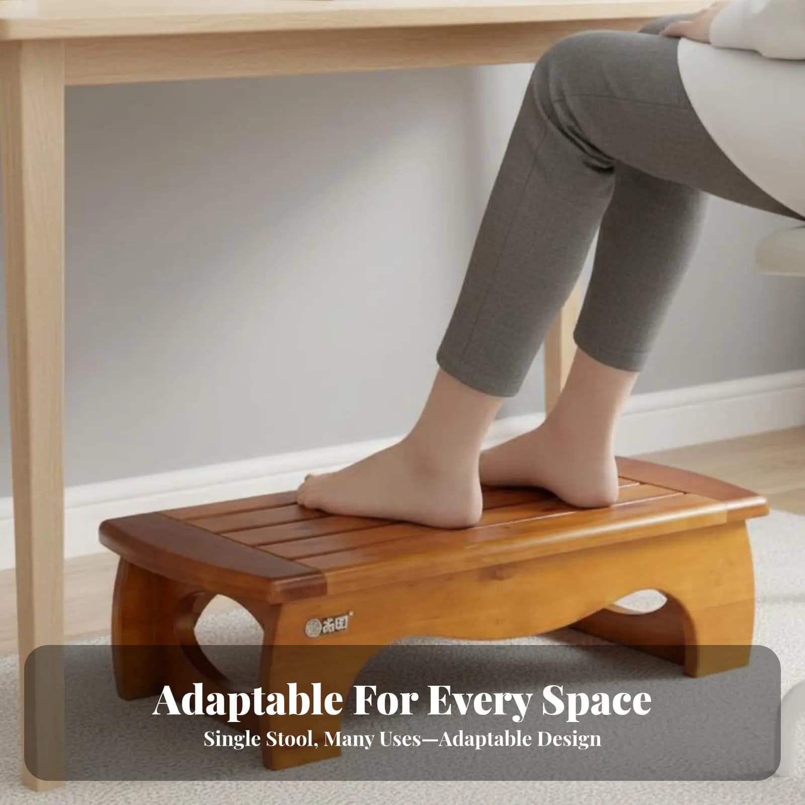 Sgabello Multifunzionale in Legno per Comodino, Costruzione Robusta, Facile da Pulire, per Ufficio, Casa, Camera da Letto, Soggiorno
