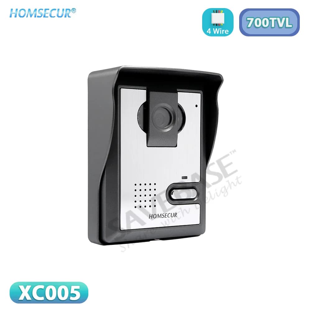 HOMSECUR XC005 4 fili 700TVline campanello esterno telecamera IR visione notturna per sistema di sicurezza citofono videocitofono serie HDS