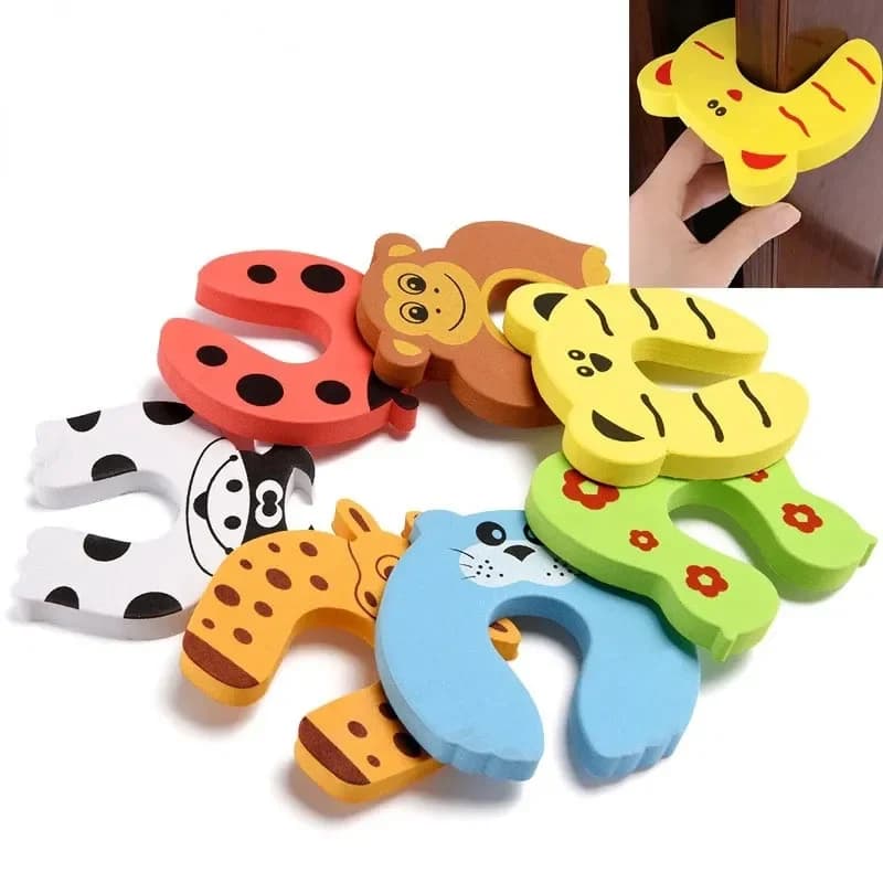 1PC Protezione Sicurezza del bambino Sicurezza animale carino Fermaporta Mobili Blocco carta bambino Cura neonato Protezione per le dita del capretto dei bambini