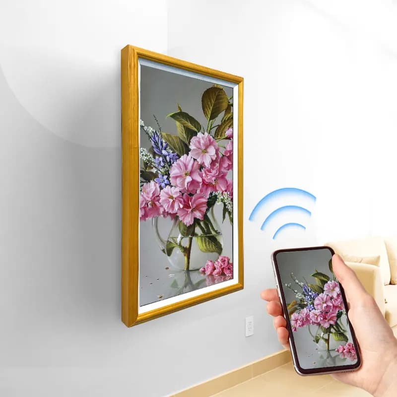 HDVideo Wifi Immagine LCD in movimento Cornice digitale 21,5 32 43 55 Foto cornice digitale Wifi da 65 pollici